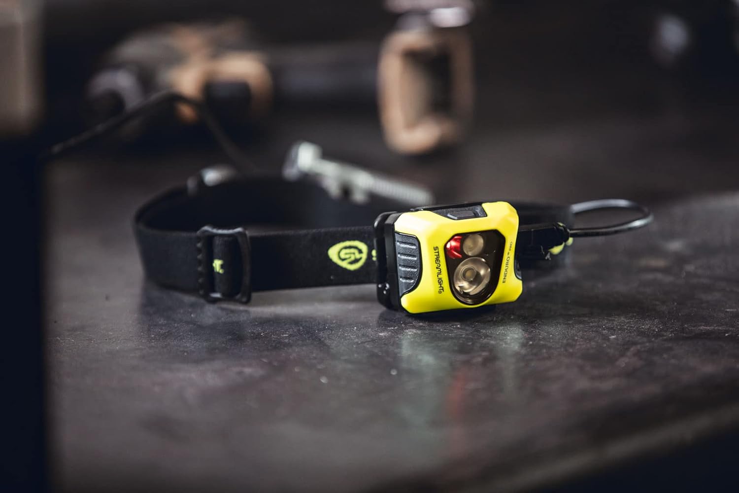 Streamlight 61436 Enduro Pro 200-Lumen USB Rechargeable LED Headlamp with Elastic Head Strap, Rubber Hard Hat Strap