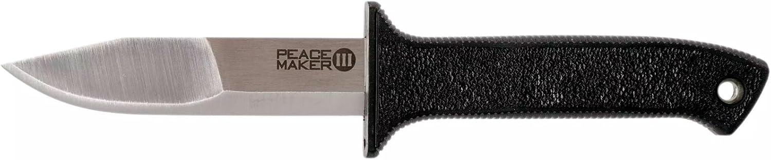 Cold Steel Peace Maker III 4" Fixed Blade 4116 Stainless Steel Clip Point Tactical Outdoor Knife, 4.5" Kray-Ex Handle