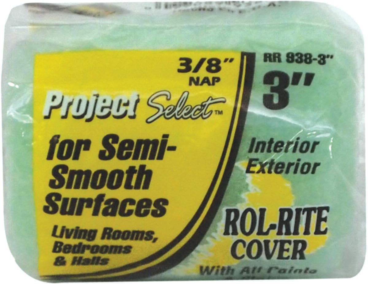 Roller Covers - 3" paint roller cover 3/8" nap