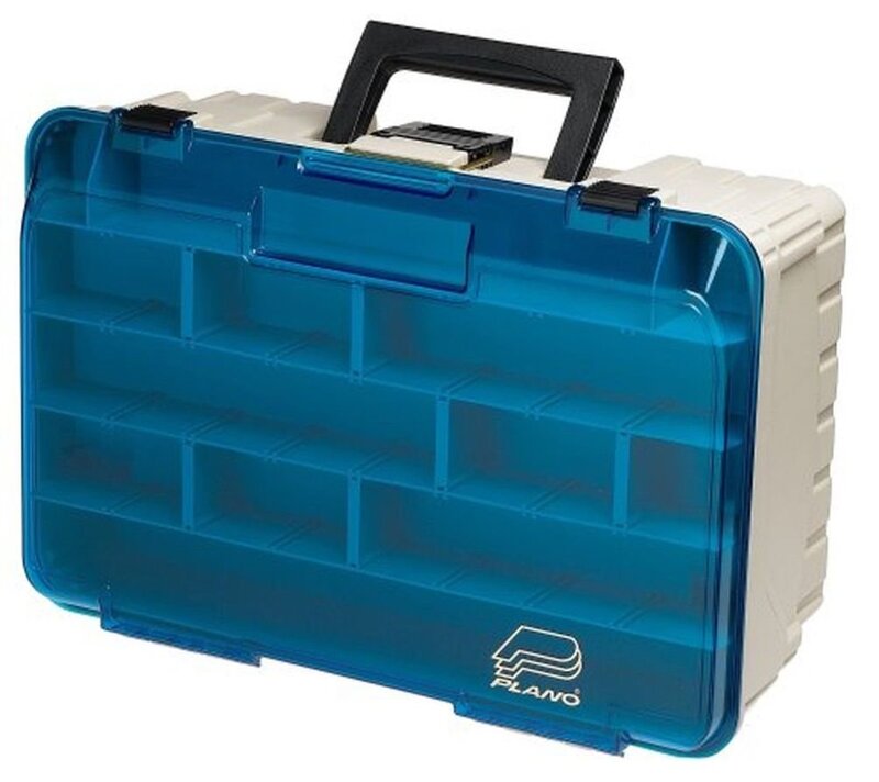 Plano Two Level Magnum 3500 Tackle Box, Beige, 1-(Pack),Sandstone/Blue