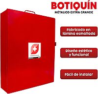 BSEXGRBotiquín Metálico Extra Grande: Mayor Capacidad Y Seguridad (ROJO)