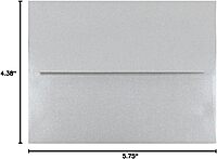 JAM PAPER Silver Stardream Metallic Invitation Envelopes