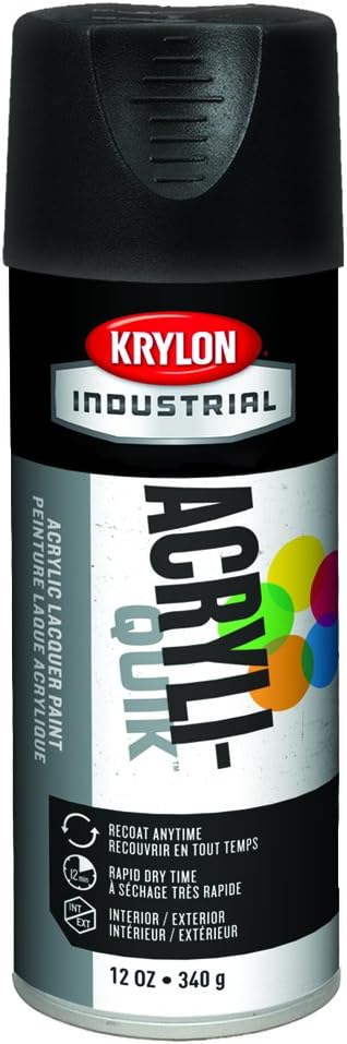 Krylon Interior/Exterior Enamel Spray Paint 12 oz Flat Black (Pack of 1)