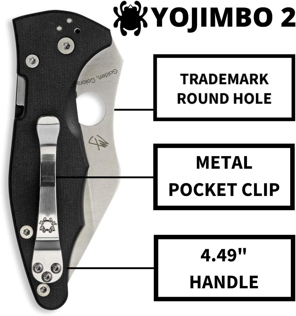 Spyderco Yojimbo 2 Folding Tactical Knife - Wharncliffe