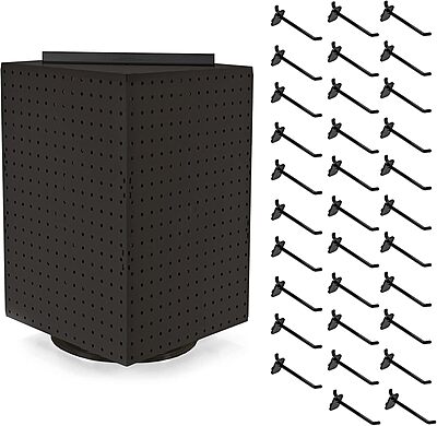 Azar Displays 4-Sided Revolving Pegboard Countertop Display 14 x 14 x 20