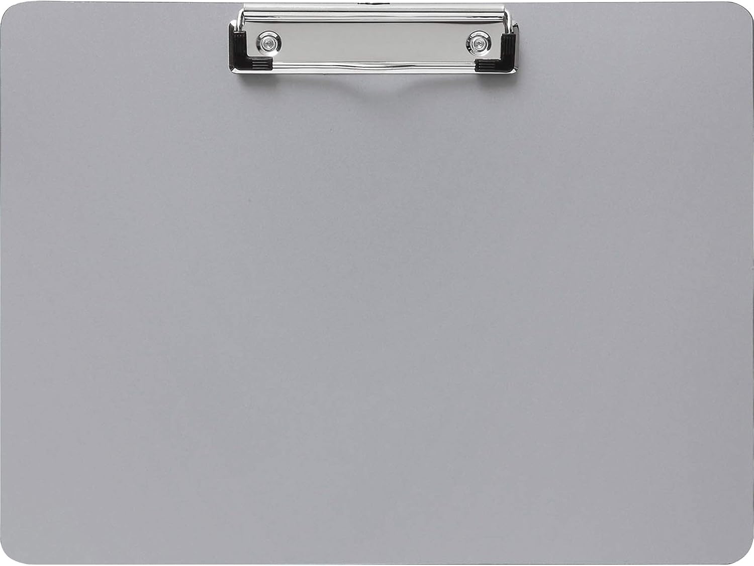 Business Source Landscape Plastic Clipboard - 8 1/2in x 11in Sheet Size - Plastic - Silver - 1 Each