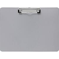 Business Source Landscape Plastic Clipboard - 8 1/2in x 11in Sheet Size - Plastic - Silver - 1 Each