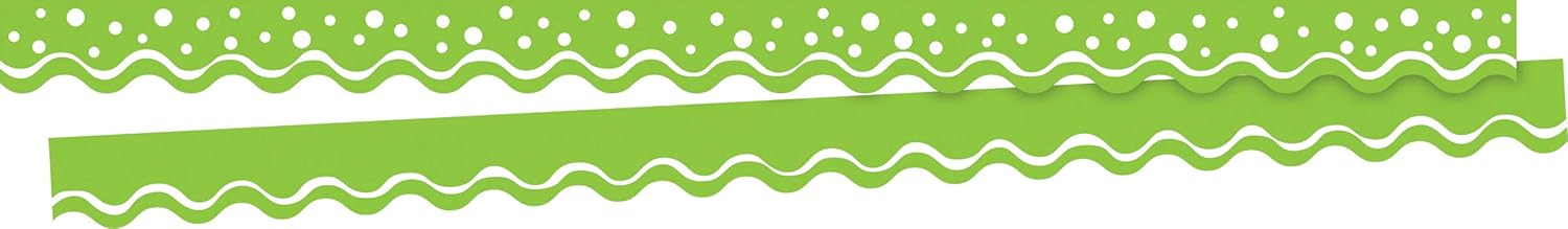 Barker Creek Double-Sided Border, Scalloped & Straight Edge, Garden Oasis