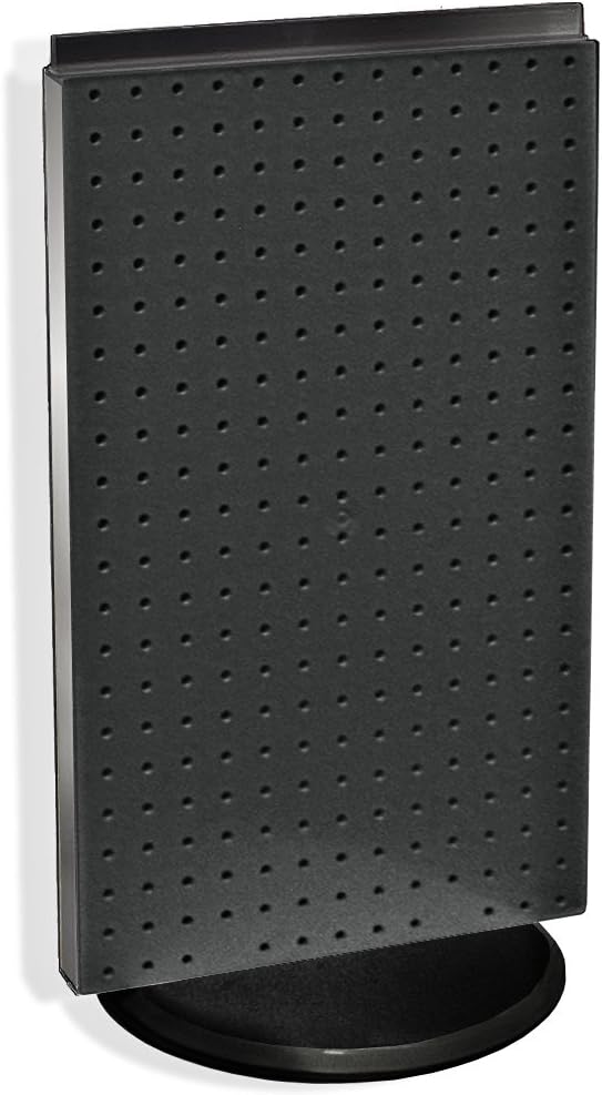 Azar 700513-BLK Pegboard Two-Sided Counter Display, Translucent Pegboard, BLACK