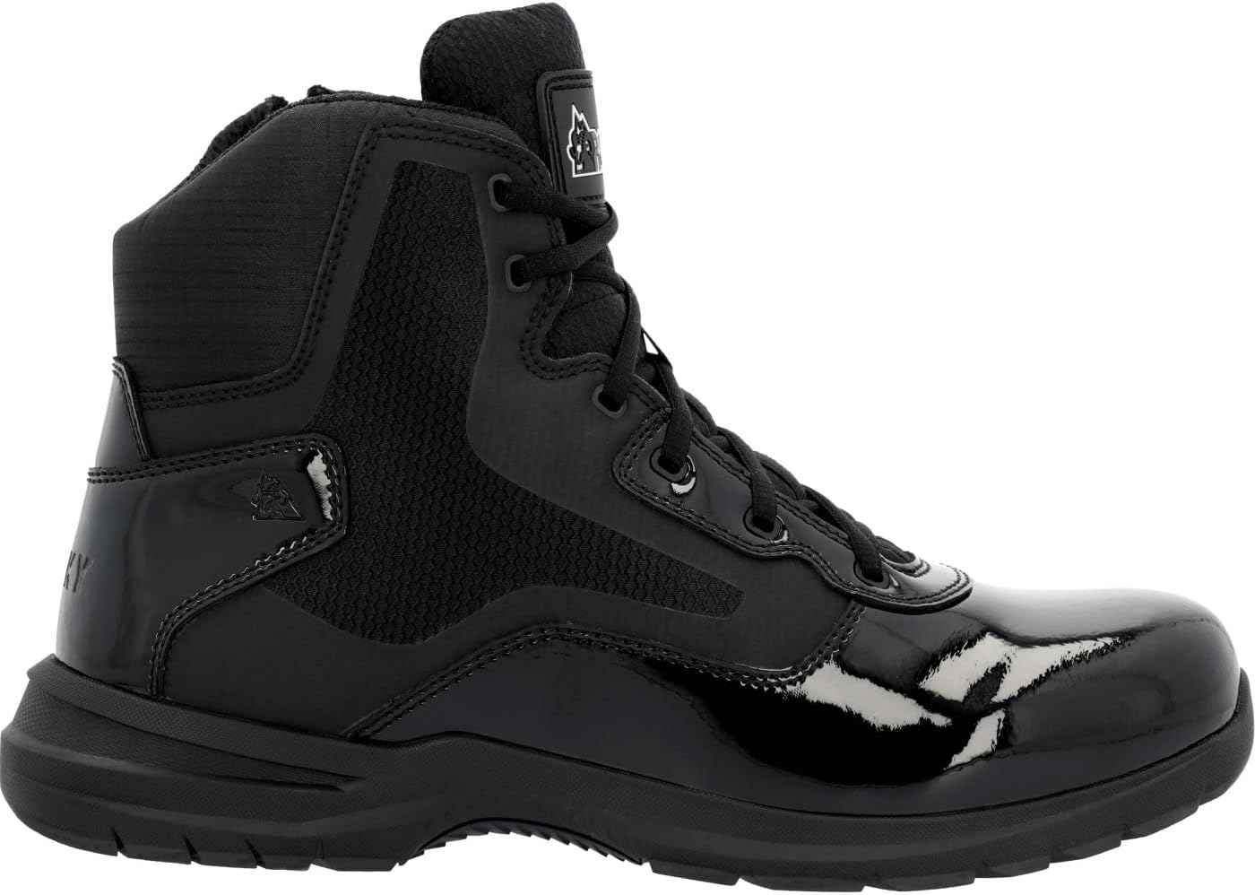 ROCKY Cadet 6" Black Side Zip Public Service Boot