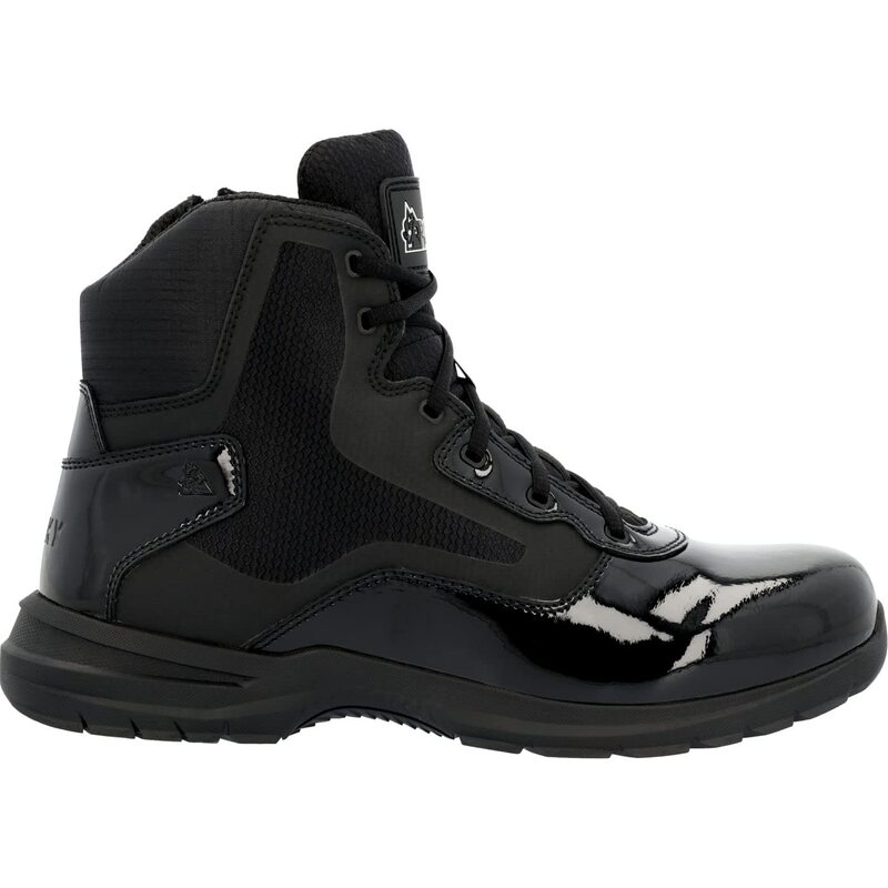ROCKY Cadet 6" Black Side Zip Public Service Boot