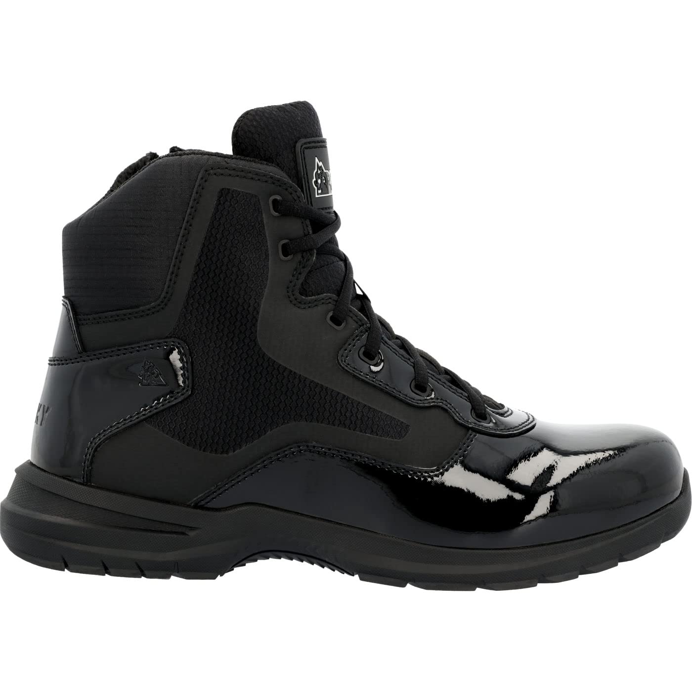ROCKY Cadet 6" Black Side Zip Public Service Boot