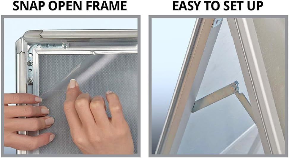 Azar Displays Slide-In Two-Sided A-Frame Sign Holder