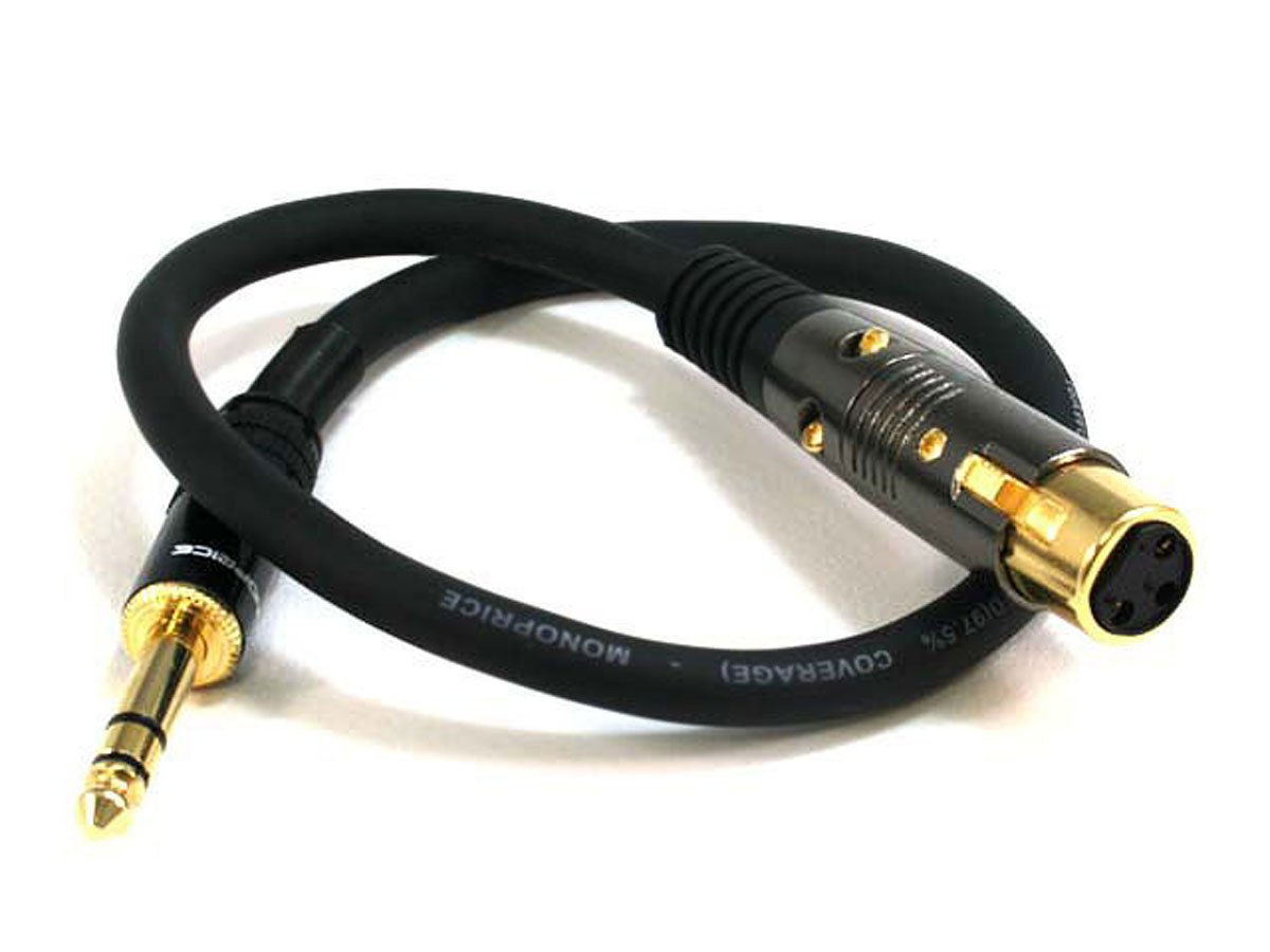 Monoprice Premier Series XLR Female to 1/4" TRS Male Cable 16AWG