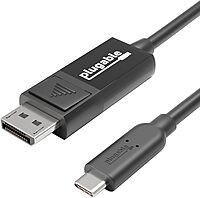 Plugable USB C to DisplayPort Bi Directional Cable 6 feet (1.8m), Up to 4K at 60Hz