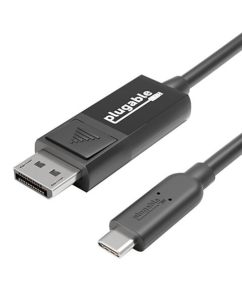 Plugable USB C to DisplayPort Bi Directional Cable 6 feet (1.8m), Up to 4K at 60Hz
