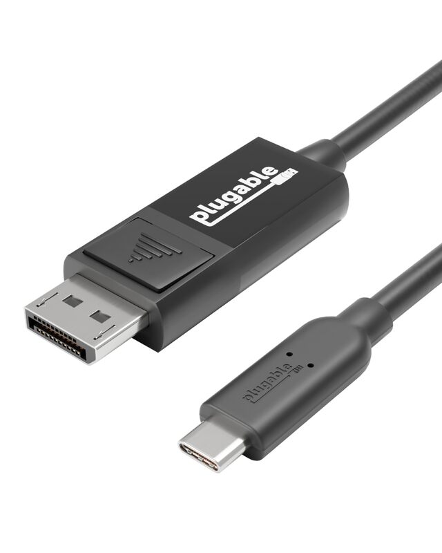 Plugable USB C to DisplayPort Bi Directional Cable 6 feet (1.8m), Up to 4K at 60Hz