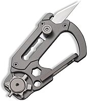 CIVIVI Polymorph Titanium Carabiner Multi-Tool with Utility Blade, Bottle Opener and Screwdriver