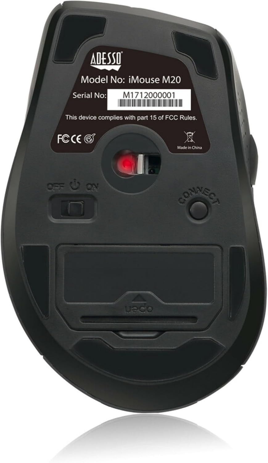 iMouse M20R – Wireless Ergonomic Optical Mouse, Red