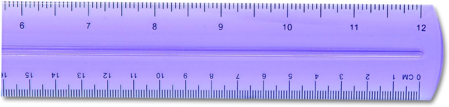 Westcott Jeweltone Plastic Ruler, 12 Inch, Assorted Transparent Colors (12975), Clear