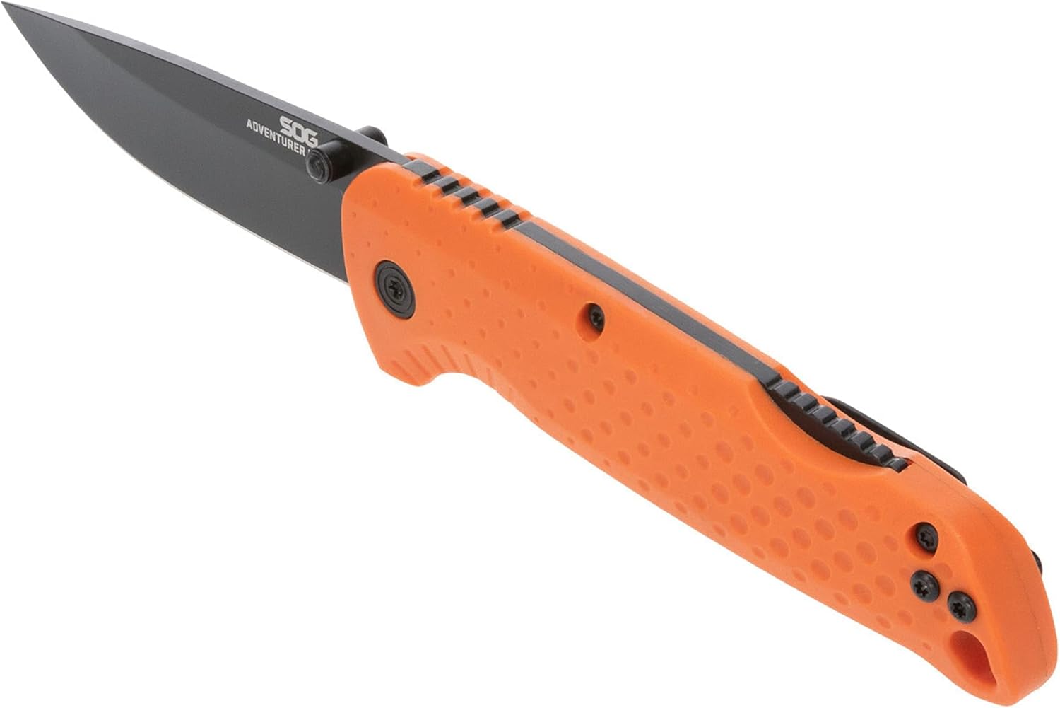SOG Adventurer LB 3" Lightweight Portable Outdoor Folding Knife | CRYO 5CR15MOV Steel | GRN Handle - ORANGE/BLACK