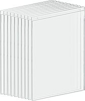 AZAR DISPLAYS U-Frame Wall-Mount Acrylic Sign Holders, Clear, Pack Of 10