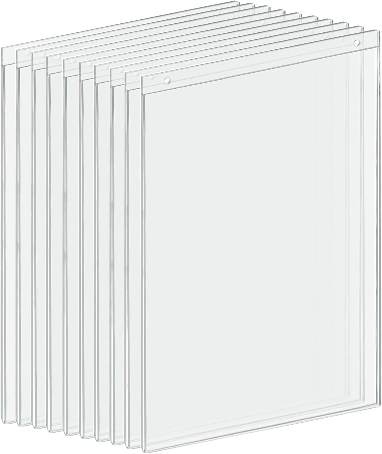 AZAR DISPLAYS U-Frame Wall-Mount Acrylic Sign Holders, Clear, Pack Of 10