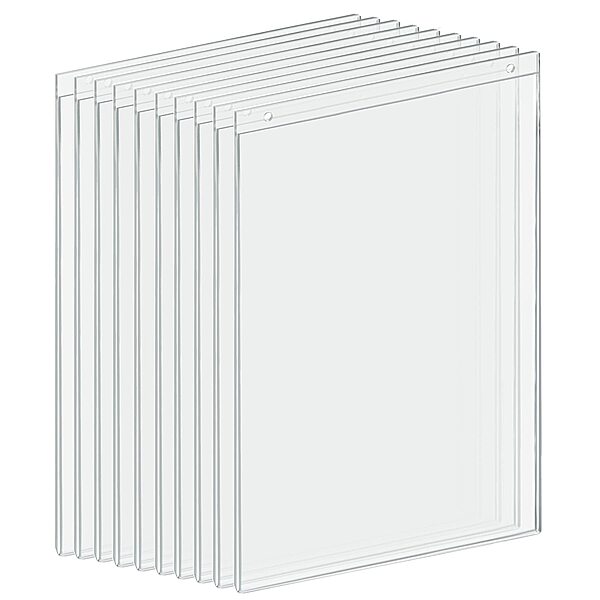 AZAR DISPLAYS U-Frame Wall-Mount Acrylic Sign Holders, Clear, Pack Of 10