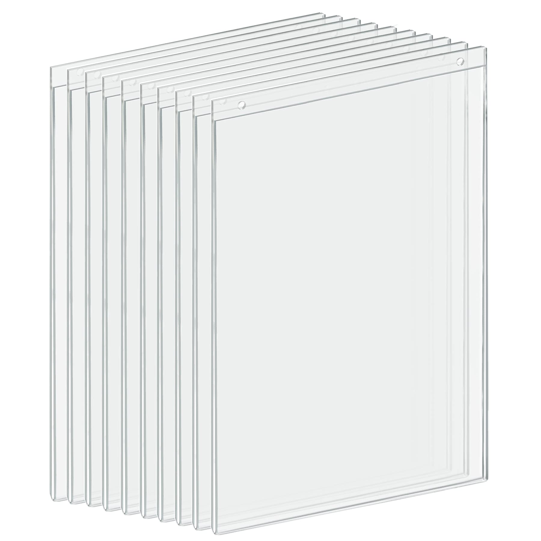 AZAR DISPLAYS U-Frame Wall-Mount Acrylic Sign Holders, Clear, Pack Of 10