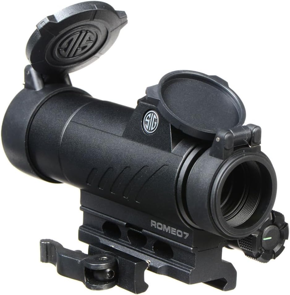 Sig Sauer ROMEO7 1x30mm Durable Aluminum Waterproof Fogproof Closed Full Size 2 MOA Red Dot Sight