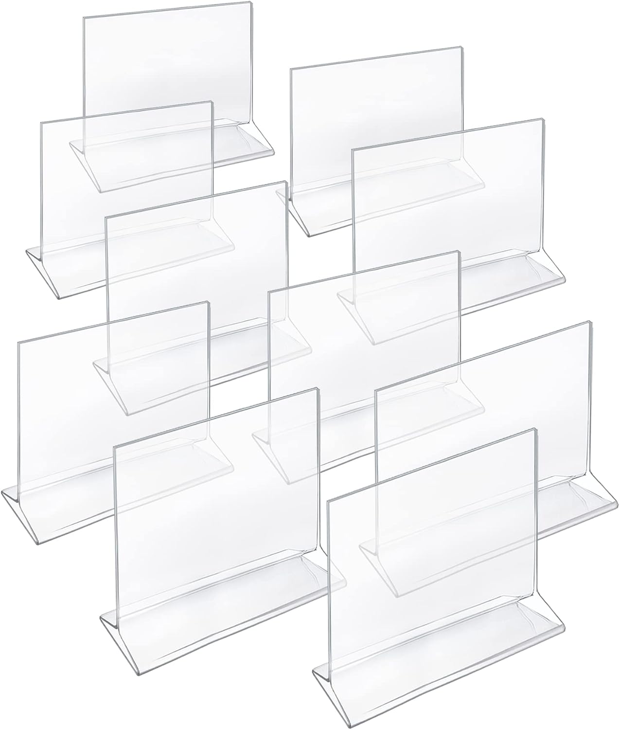 Azar Displays Top-Load Acrylic Sign Holders, Clear, Pack of 10