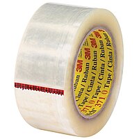 Box King T901371 3M 371 Carton Sealing Tape, 55 yd. Length, 2" Width, Clear