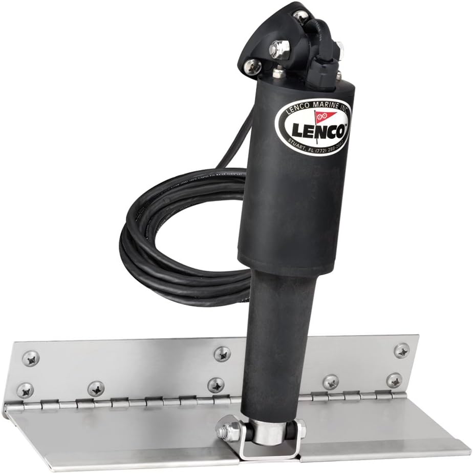 Lenco 4" x 12" Limited Space Trim Tab Kit w/o Switch Kit 12V - Standard Finish - Standard Actuator