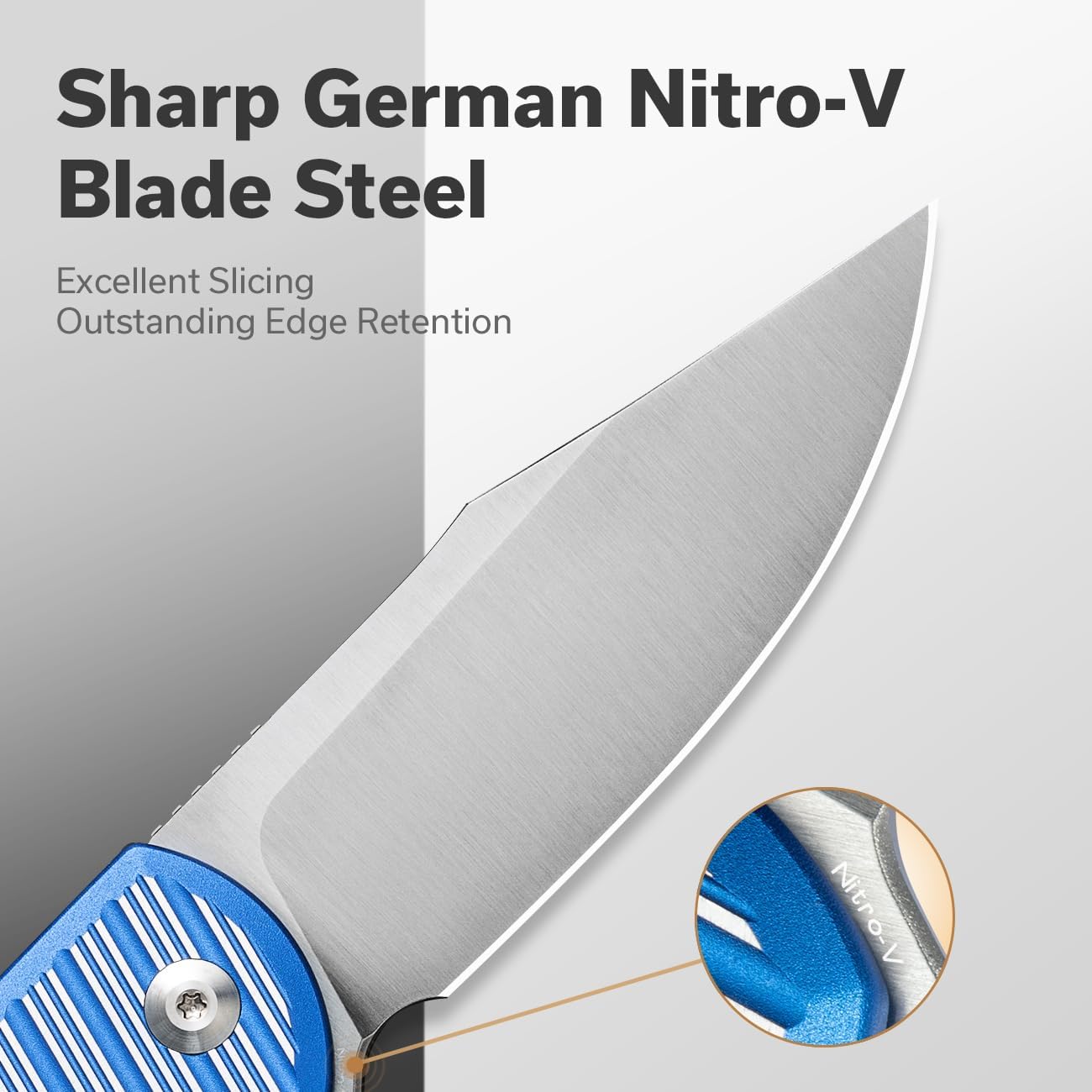 CIVIVI Stormhowl Pocket Knife, Folding Knife with 3.3" Nitro-V Blade and Aluminum Handle