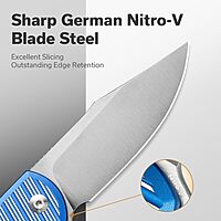 CIVIVI Stormhowl Pocket Knife, Folding Knife with 3.3" Nitro-V Blade and Aluminum Handle
