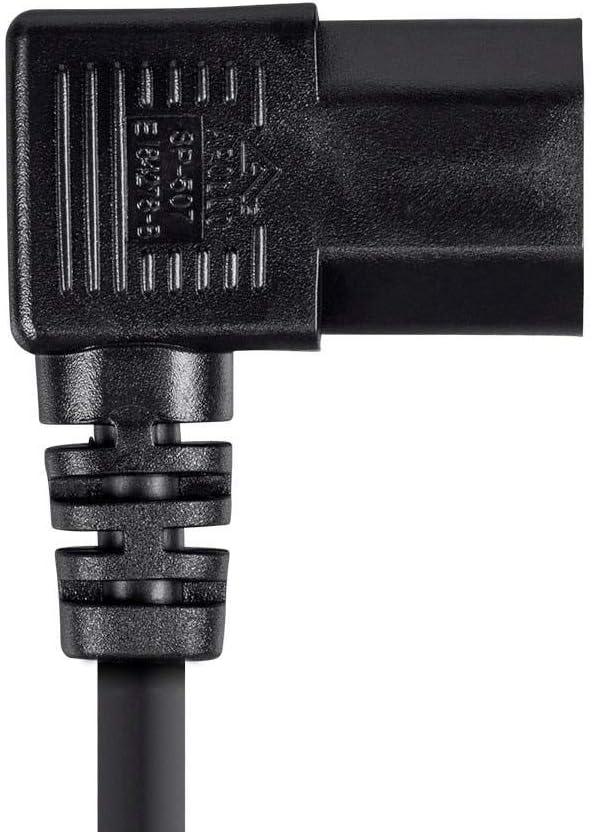 Monoprice 18AWG Right Angle Power Cord (IEC C13 to NEMA 5-15P) - 3-Conductor