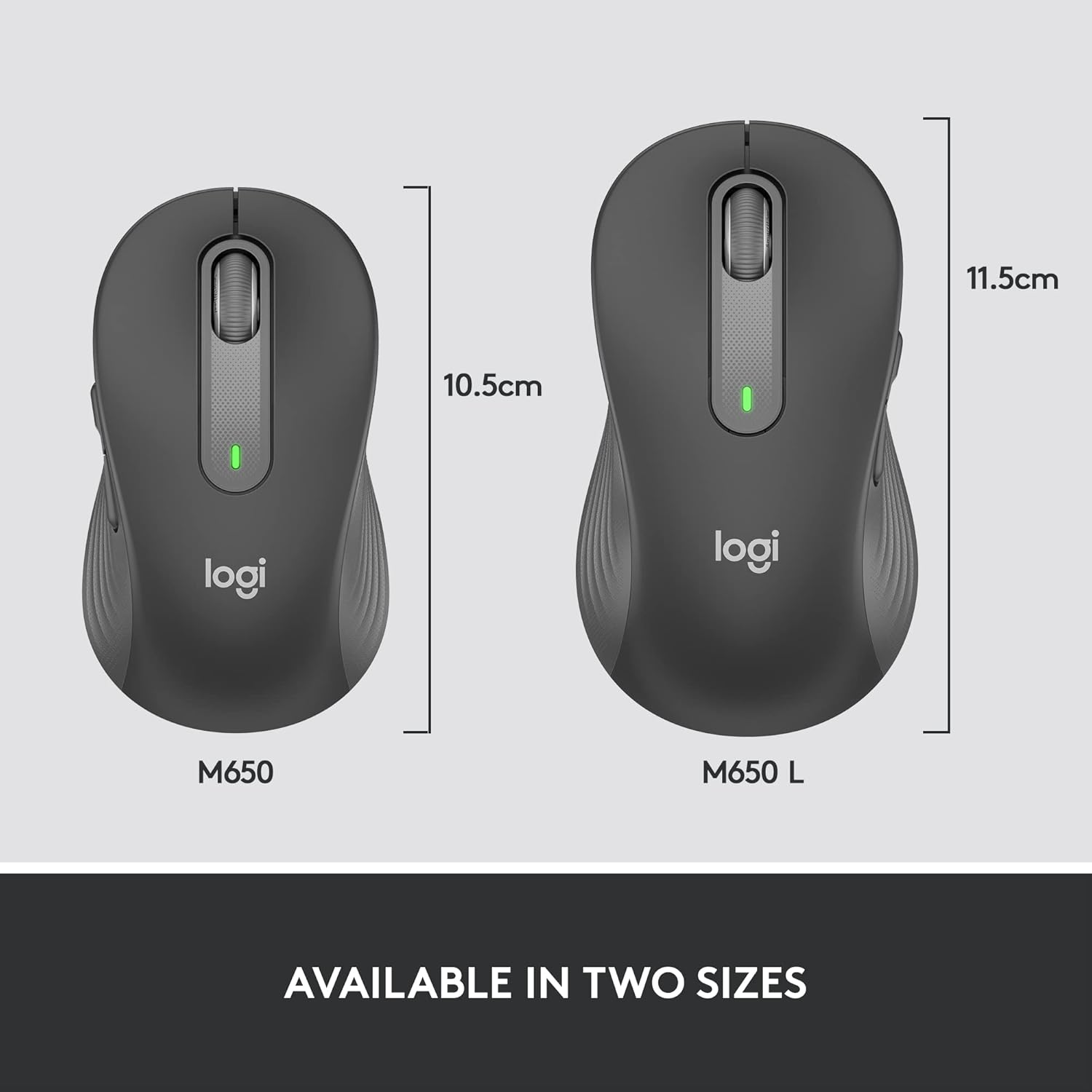 Logitech Signature M650 for Business Wireless Mouse, for Small to Medium Sized Hands, Logi Bolt, Bluetooth, SmartWheel - Graphite