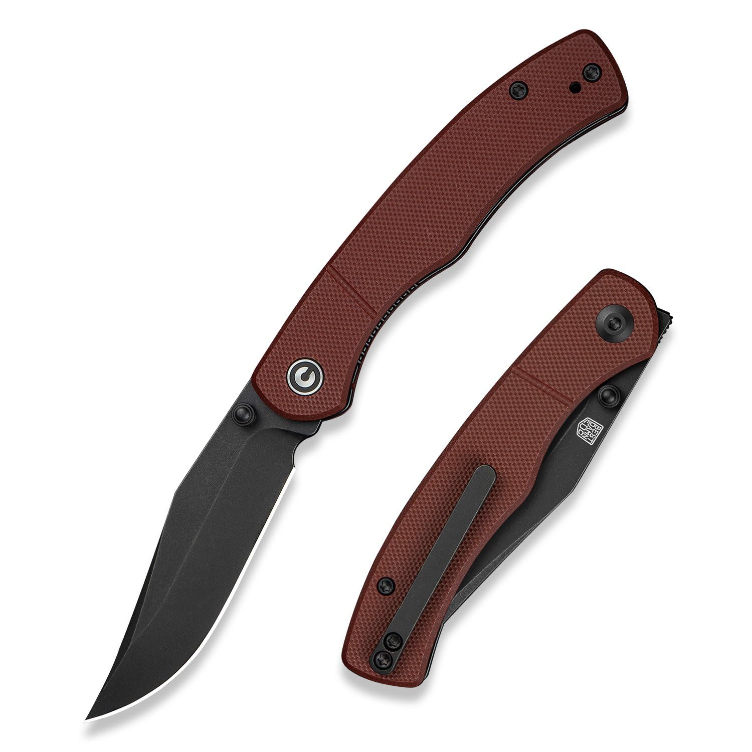 CIVIVI Clingman EDC Pocket Folding Knife, 2.99" Nitro-V, Liner Lock, Titanium Reversible Clip