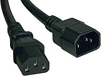 Tripp Lite Standard Computer Power Extension Cord (IEC-320-C14 to IEC-320-C13) 18 AWG 10A