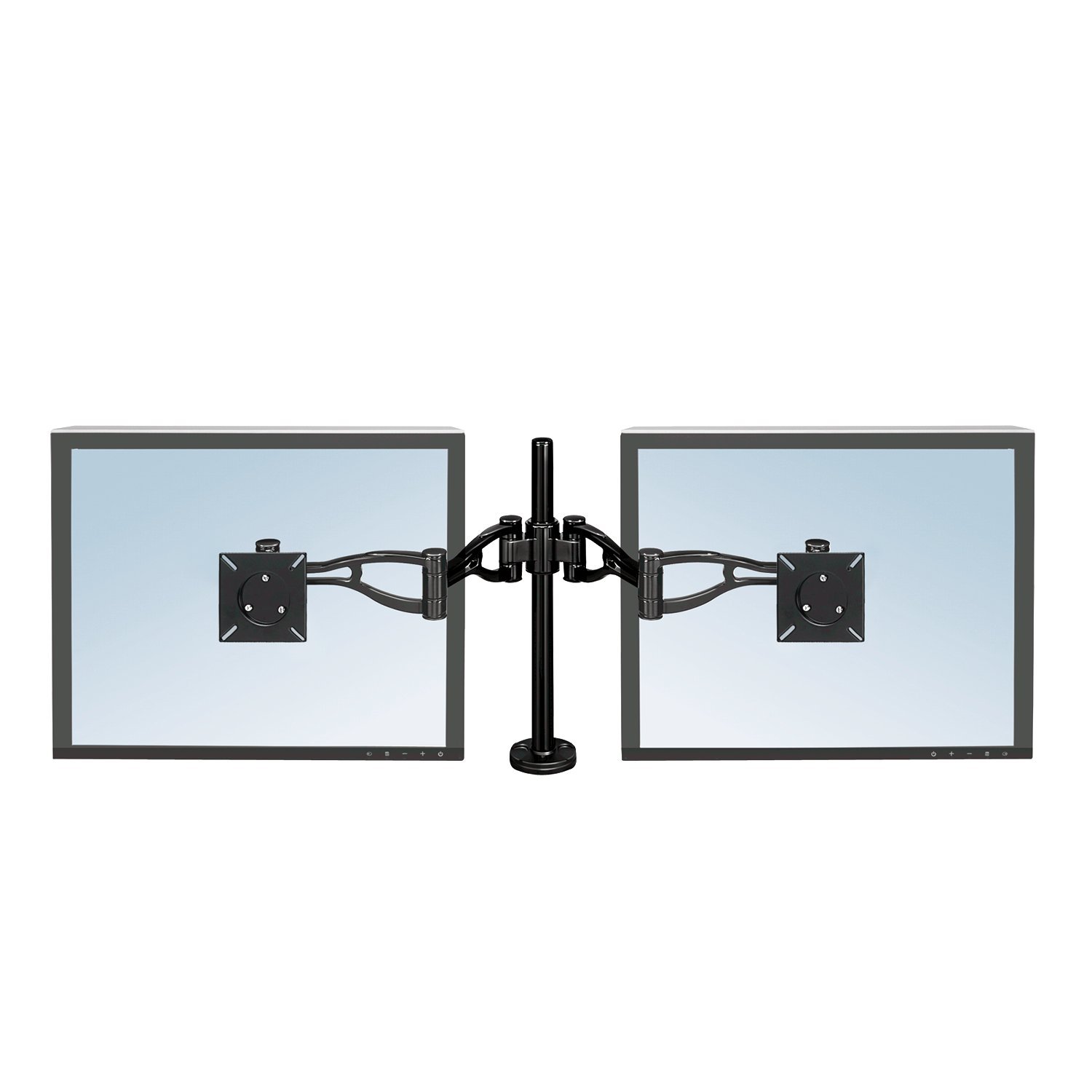 Fellowes 8041701 Professional Series Depth Adjustable Computer Monitor Stand for 2 Monitors with Dual Monitor Arms