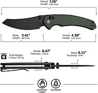 CIVIVI Sixgill Folding Pocket Knife for EDC, 3.41'' Blade