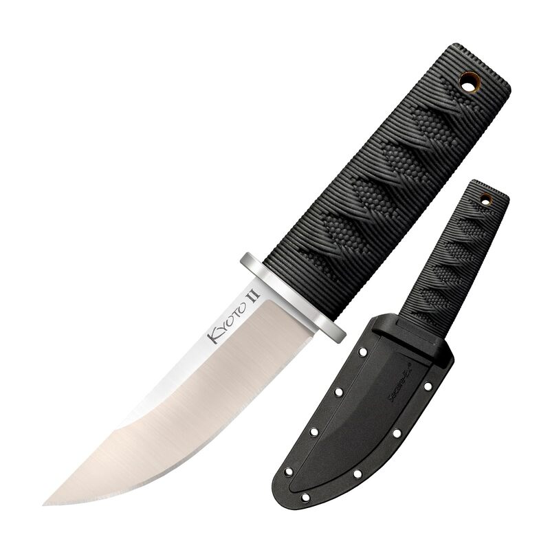 Cold Steel Kyoto II 3-3/8" Durable Compact 8Cr13MoV Stainless Steel Fixed Blade Drop Point Outdoor Hunting Utility Knife