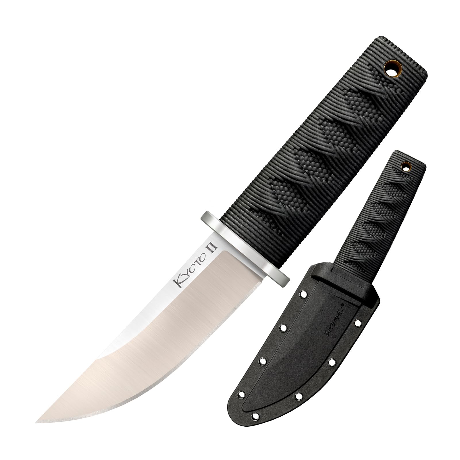 Cold Steel Kyoto II 3-3/8" Durable Compact 8Cr13MoV Stainless Steel Fixed Blade Drop Point Outdoor Hunting Utility Knife