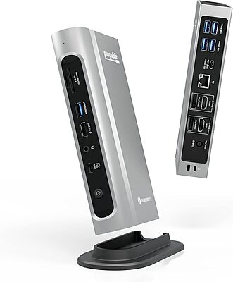 Plugable 16-in-1 Thunderbolt 4 Dock – Dual 4K Monitors for M4 MacBook Air/Pro, 100W Charging, 2X HDMI, 2X DisplayPort