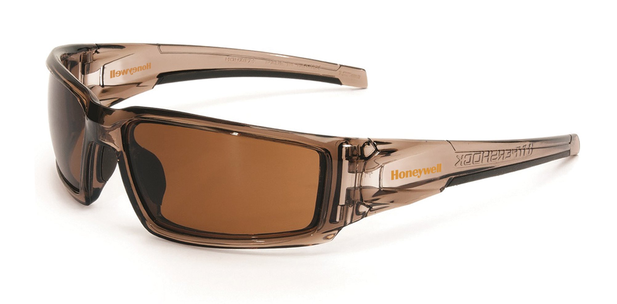 Honeywell Uvex Hypershock Safety Glasses, Brown Frame with Espresso Polarized Lens & Anti-Scratch Hardcoat (S2969)