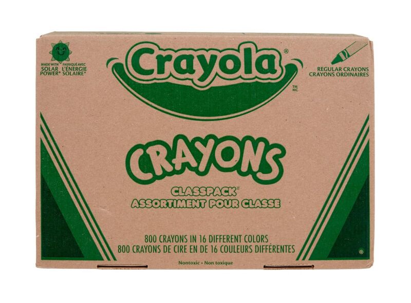 Crayola Bulk Crayon Classpack - 800ct (16 Colors), Back to School Essentials, Kids Crayons