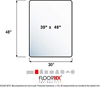 FLOORTEX Cleartex Enhanced Polymer Rectangular Chair Mat for Carpets up to 3/8"