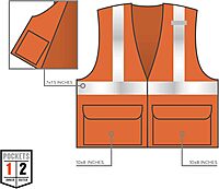 Ergodyne GloWear 8220Z High Visibility Reflective Safety Vest, ANSI/ISEA 107 Class 2, Zipper Closure