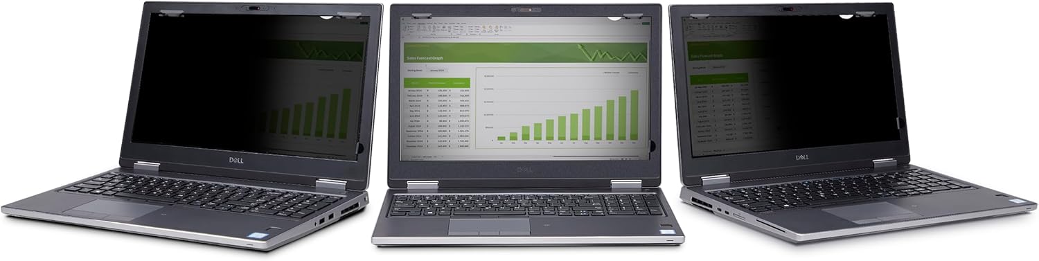 StarTech.com 15.6-inch 16:9 Flip-Up Privacy Screen with Touch, Laptop Security Shield, Anti-Glare Blue Light Filter