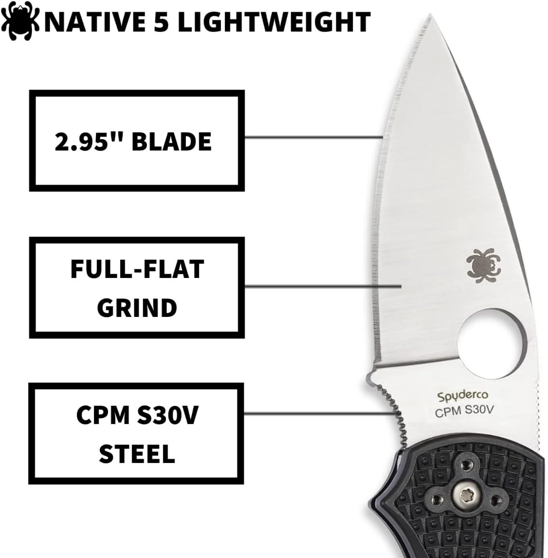 Spyderco Native 5 Folding Knife with 2.95" Blade
